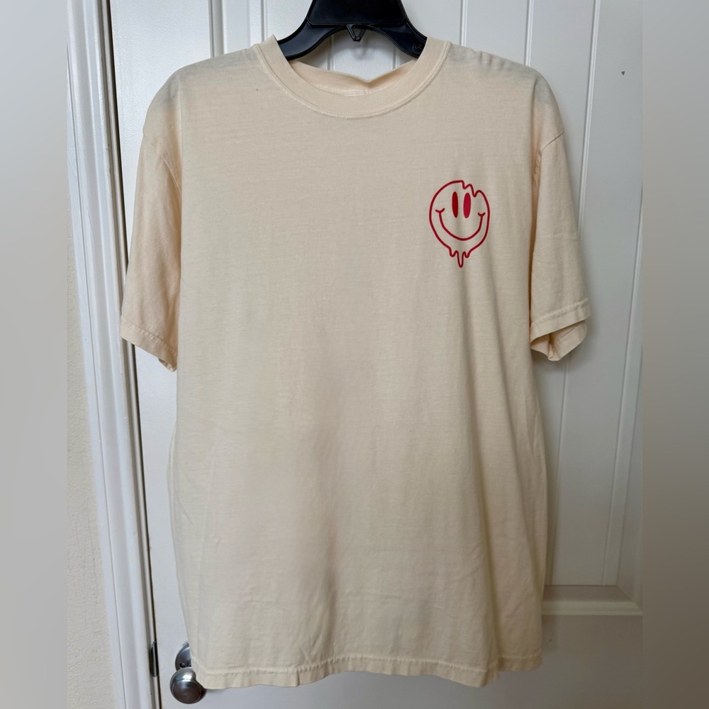 Comfort Colors Cream Happy Face T-Shirt